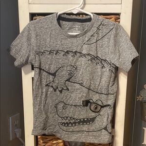 Carter's Gray and Black Skull Graphic Short Sleeve Tee